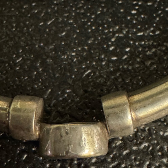 Vintage 1970’s Red Stone Sterling Silver Bracelet - Picture 6 of 11